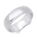 Mens Platinum Over Sterling Silver 7Mm Comfort Fit Band Ring