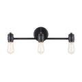 Menlo 3 Light Matte Black Bath Vanity Fixture