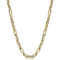 Mens 14K Yellow Gold 6 Millimeters Bullet Link Necklace 22 Or 26 Inches
