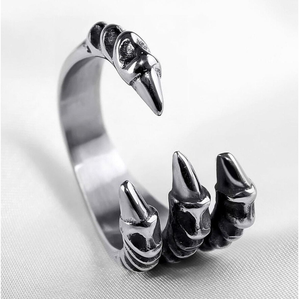 Mens Dragon Animal Claw Biker Ring Genuine Quality Stainless Steel