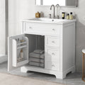 Merax Bathroom Vanity With Sink Top Hidden Door Rack