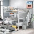 Merax Full Over Full Bunk Bed With Two Drawers And Storage