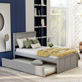 Merax Twin Size Platform Bed With Trundle