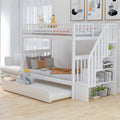 Harper Bright Designs Twin Over Twin Bunk Bed With Trundle And Storage