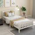 Merax Wood Platform Bed With Headboard Footboard Slat Support