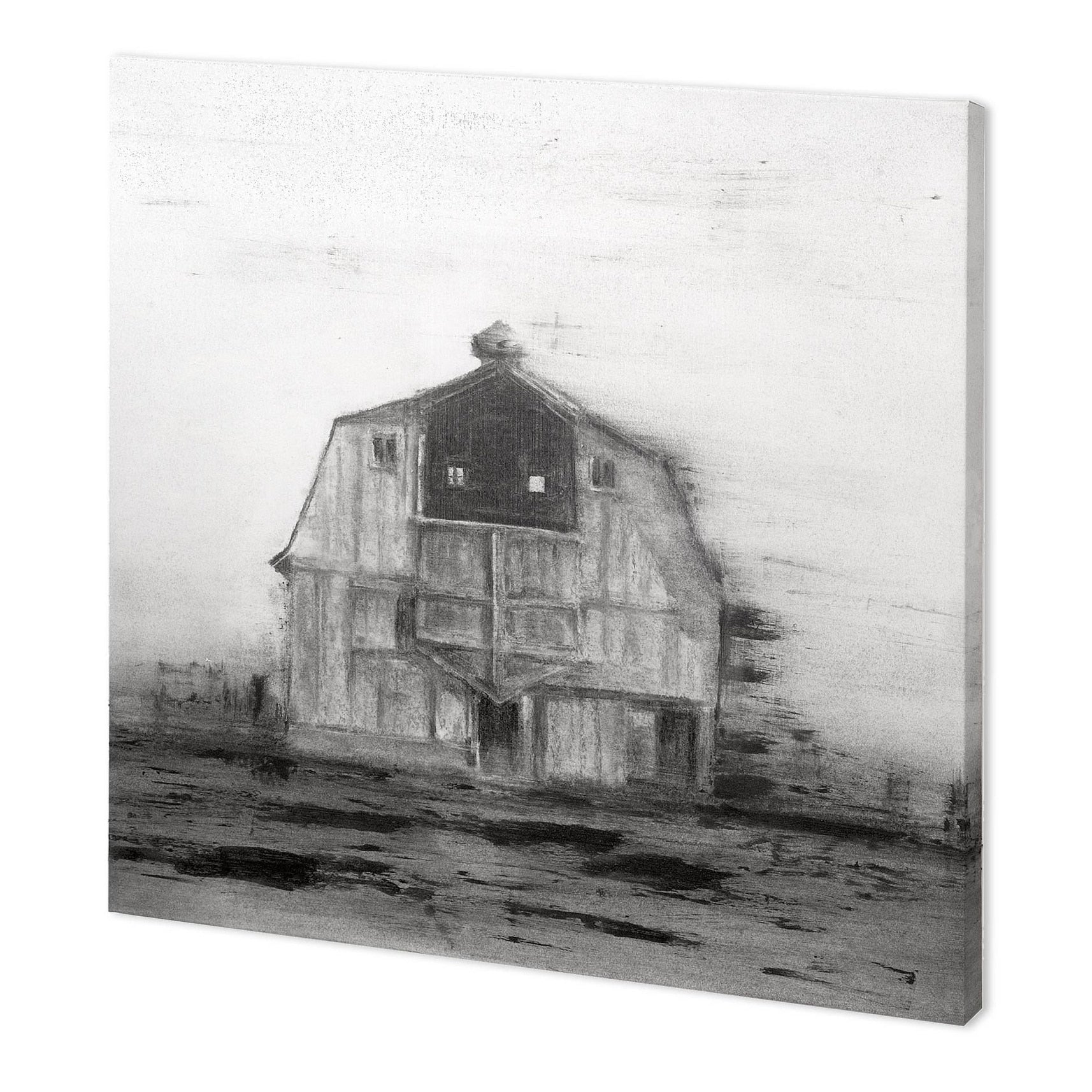 Mercana Barn House In Wind Ii 41 X 41 Made To Order Canvas Art