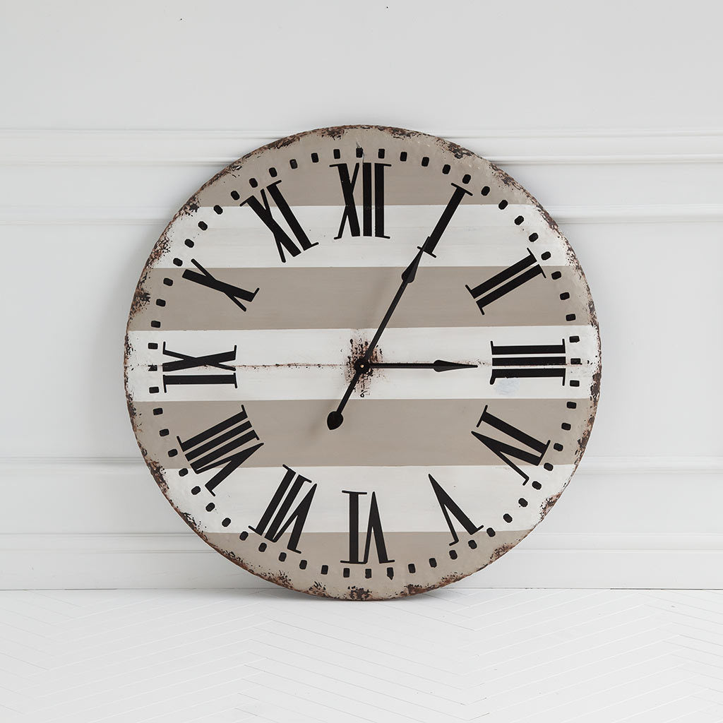 Mercana Belton Tan Metal Clock