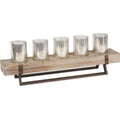 Mercana Benk Brown Wood Candle Holder