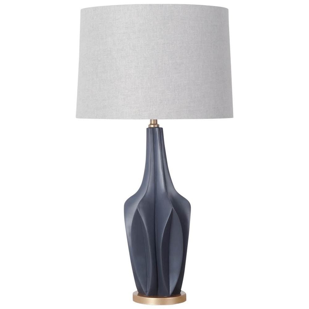 Mercana Bravar Iii Grey Fabric Table Lamp