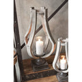Mercana Brillion Large Beige Wood Candle Holder