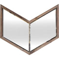 Mercana Chevron Ii Brown Wood Mirror