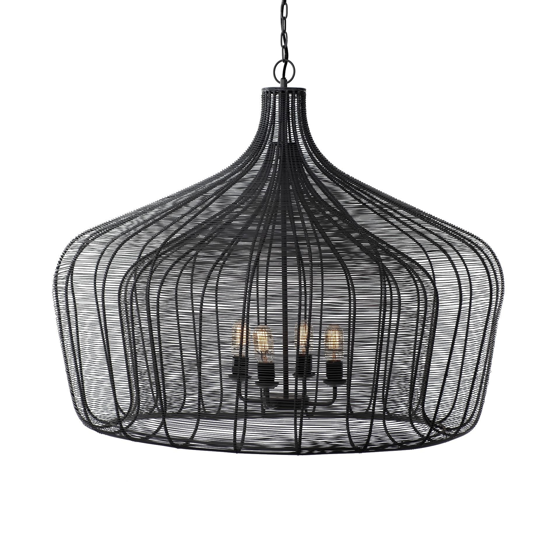 Mercana Coolie Black Metal Chandelier