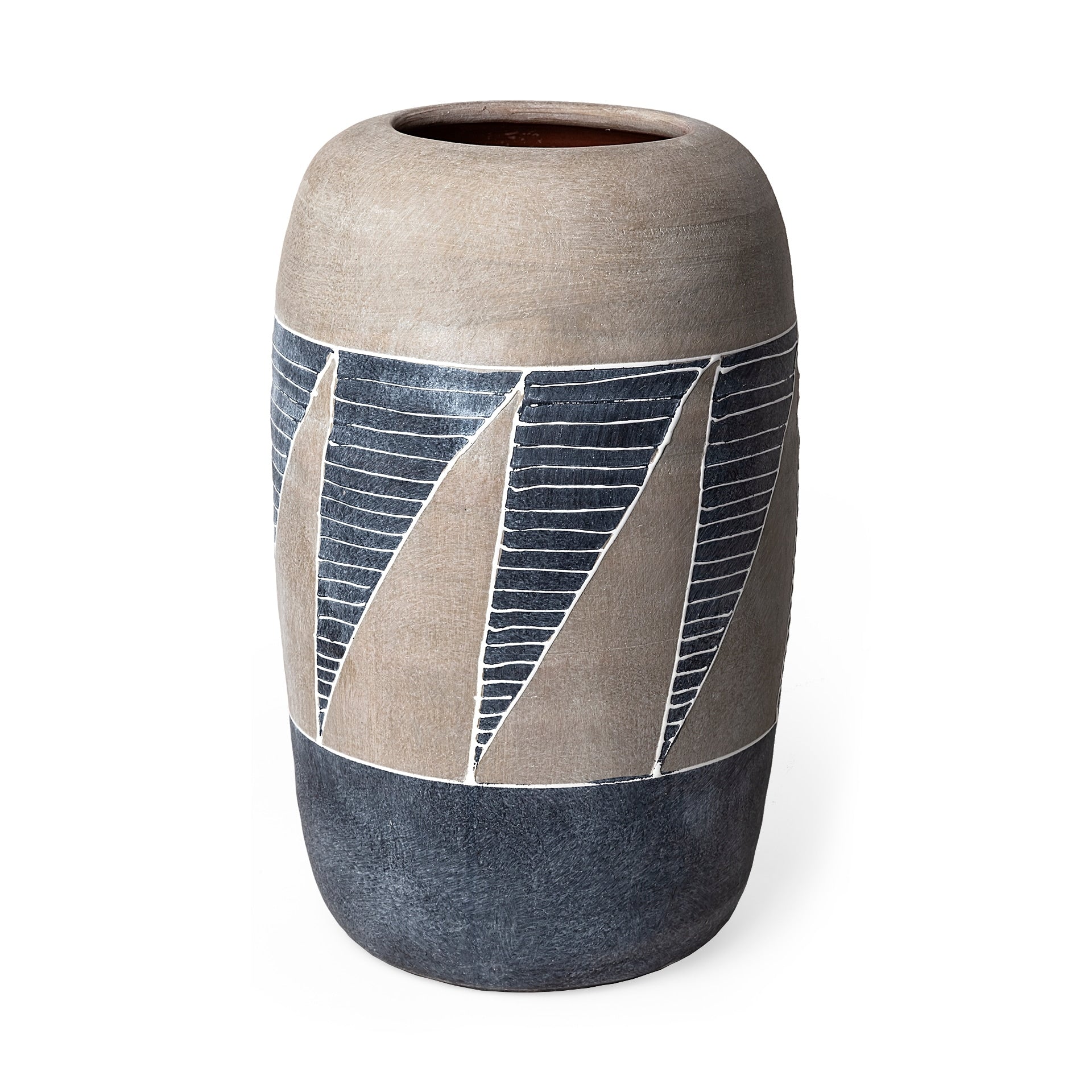 Mercana Cove Grey Brown Ceramic Vase