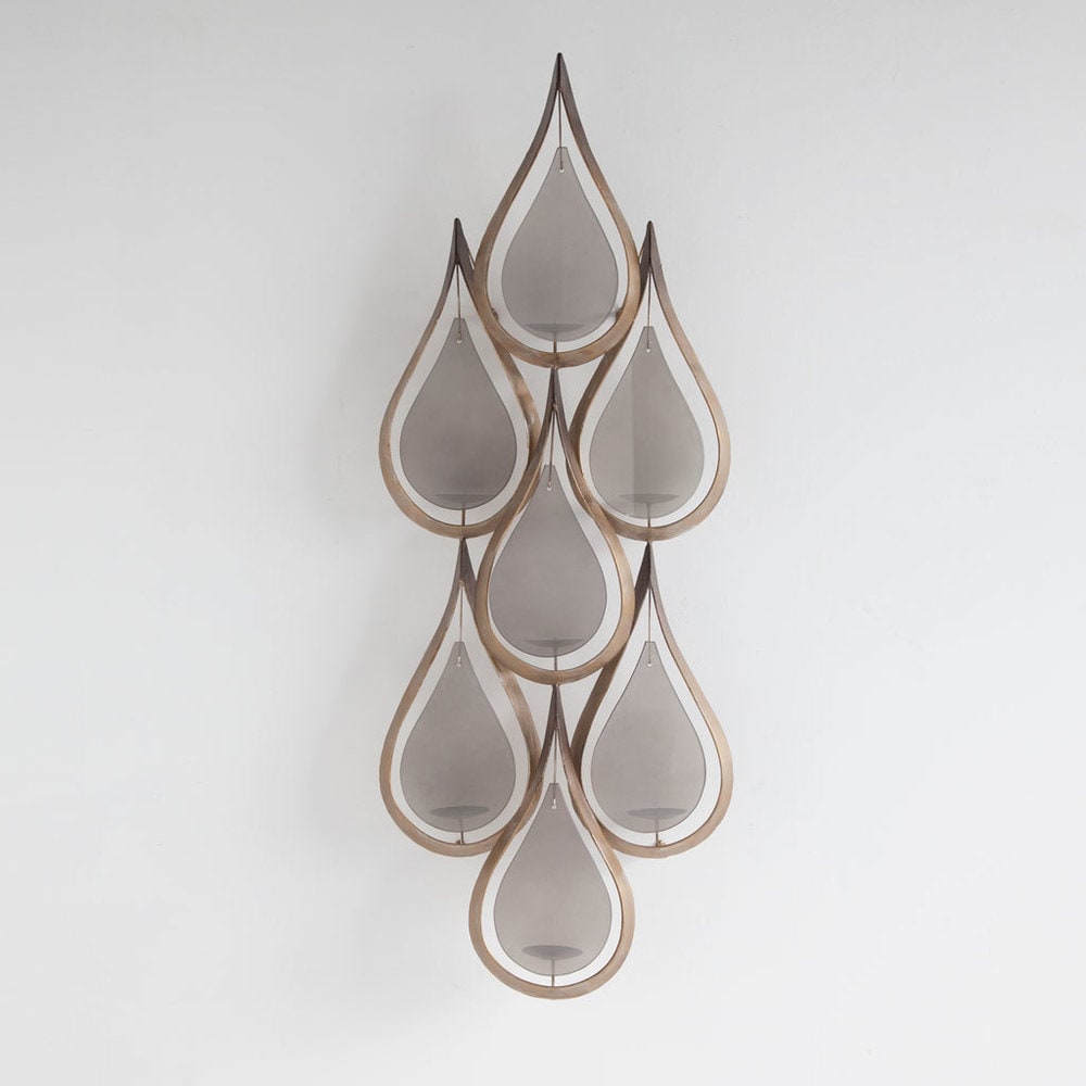 Mercana Edidon Grey Metal Candle Holder