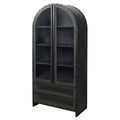 Mercana Gehry Ii Black Wood And Metal Cabinet