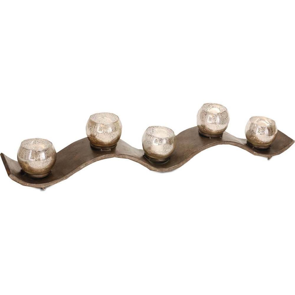 Mercana Lux Beige Metal Candle Holder