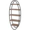 Mercana Metort Brown Wood And Black Metal Accent Piece