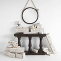 Mercana Pendula Black Rope Suspended Oval Mirror