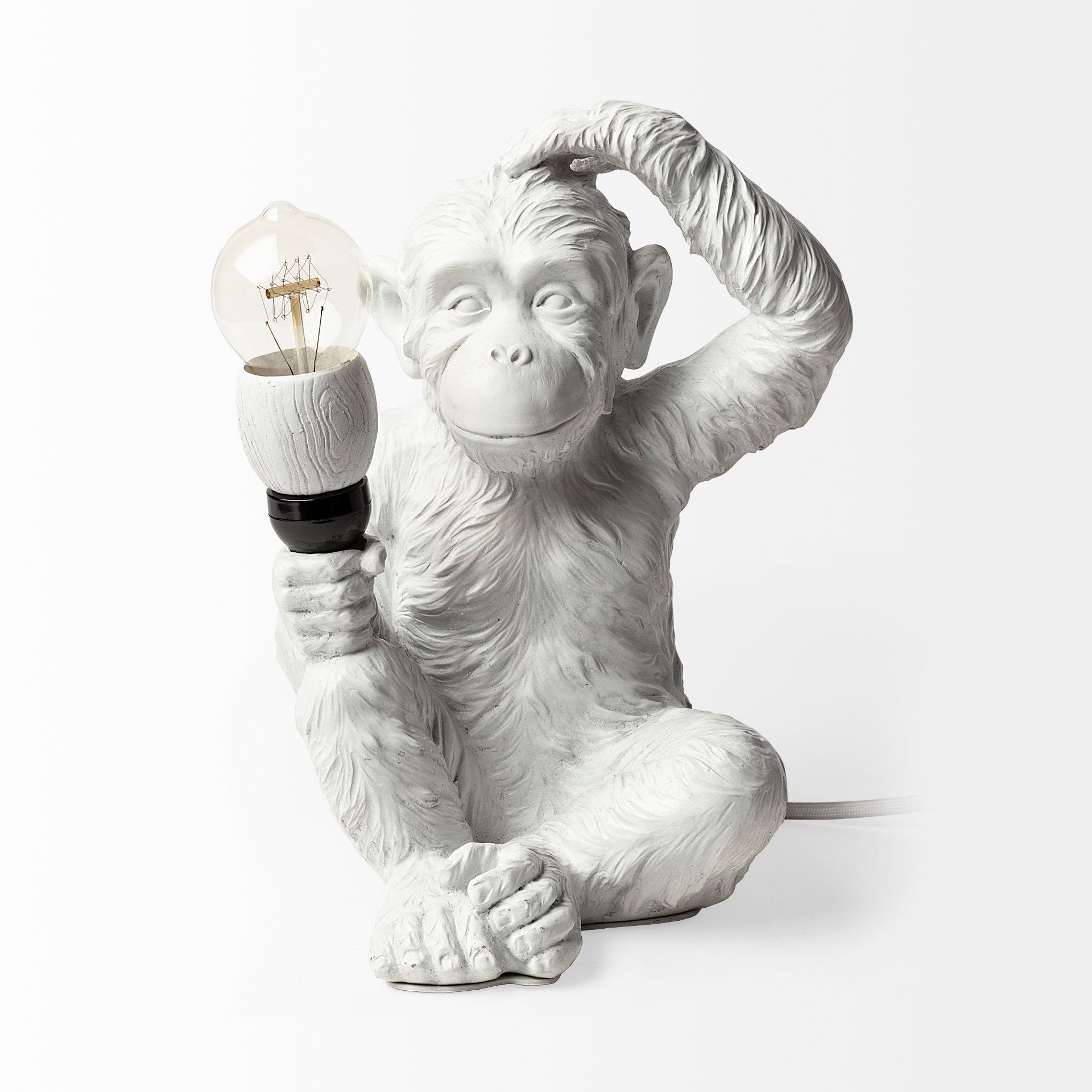 Mercana Simia White Resin Table Lamp