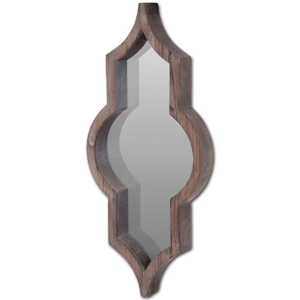 Mercana Tamanar Ii Brown Wood Framed Wall Mirror