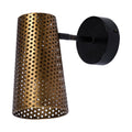 Mercana Wesley I 11X10.2 Gold Toned Perforated Metal Cone Wall Sconce 11.0L X 5.1W X 10.2H