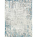 Mercuri Power Loom Acrylic Viscose Silver Blue Area Rug 7 X 10