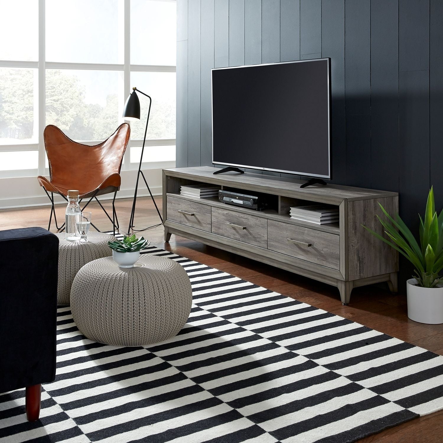 Mercury Driftwood Grey 76 Inch Tv Console