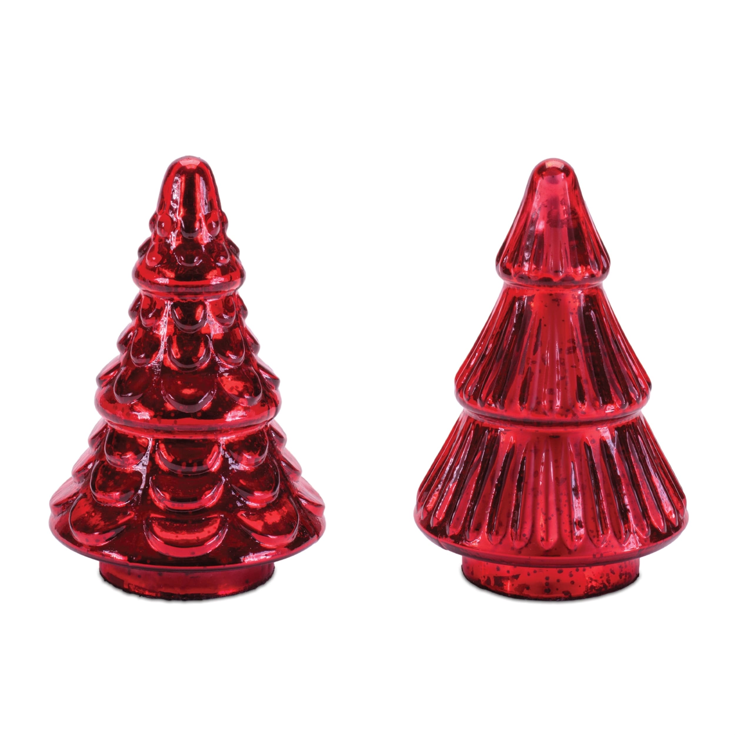 Mercury Glass Christmas Tree Set Of 2