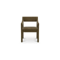 Merel Dining Chair Polyester Fabric Iron Frame Cushioned Seat Water Resistant Cedar Green