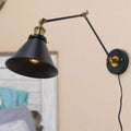 Havenside Home Merida Black Plug In Wall Lamp Adjustable Wall Sconce