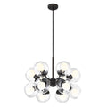 Meridian 12 Light Chandelier Satin