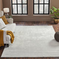 Handmade Meridian Cream Wool And Viscose Area Rug 12 X 15