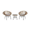 Meridian Outdoor 2 Seater Faux Wicker Chat Set With Tempered Glass Table By Christopher Knight Home