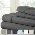 Merit Linens 4 Piece Premium Ultra Soft Striped Design Bed Sheet Set