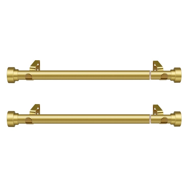 Meriville 1 Inch Diameter Side Curtain Rod Set With End Cap Finials