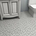 Somertile 11.75X11.75 Inch Collegiate Grey Porcelain Mosaic Floor And Wall Tile 10 Tiles 9.79 Sqft.