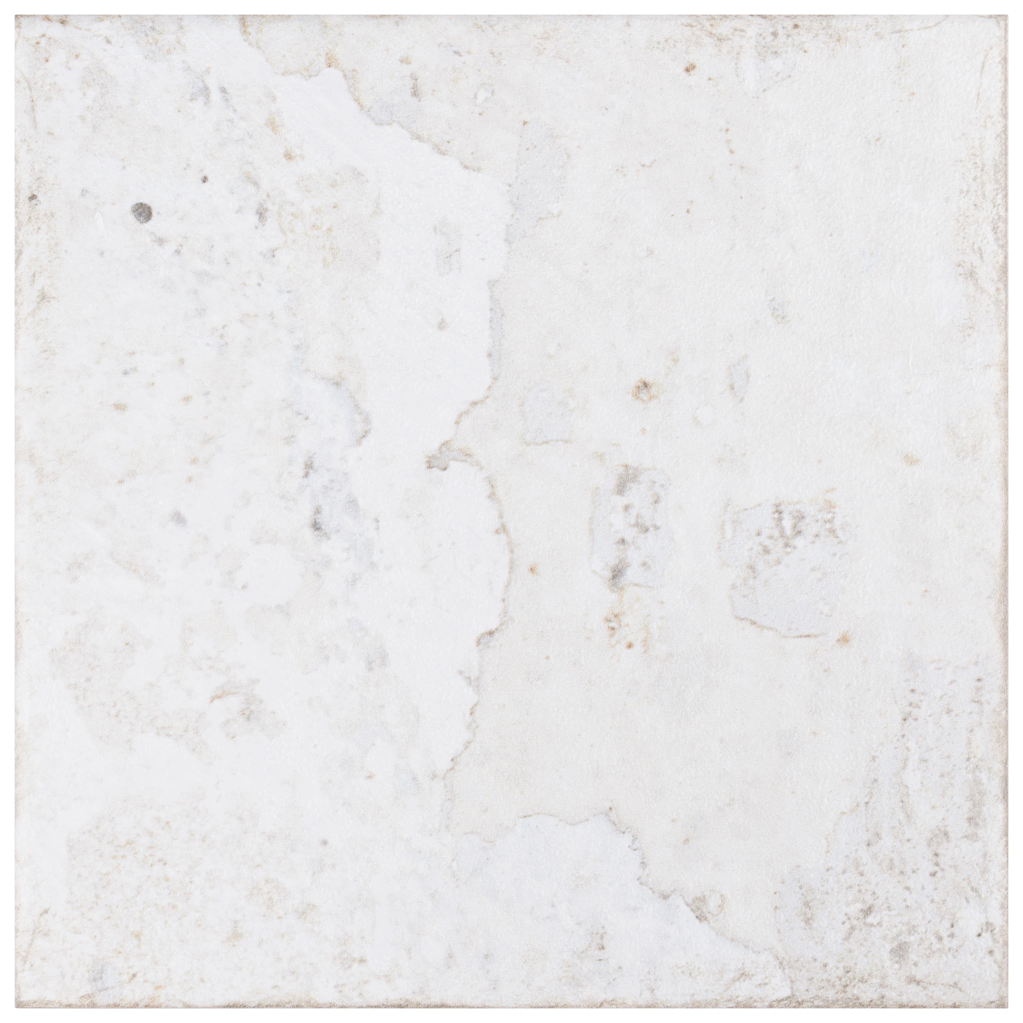 Somertile 7.875X7.875 Inch Aeon White Ceramic Wall Tile 25 Tiles 11.46 Sqft.