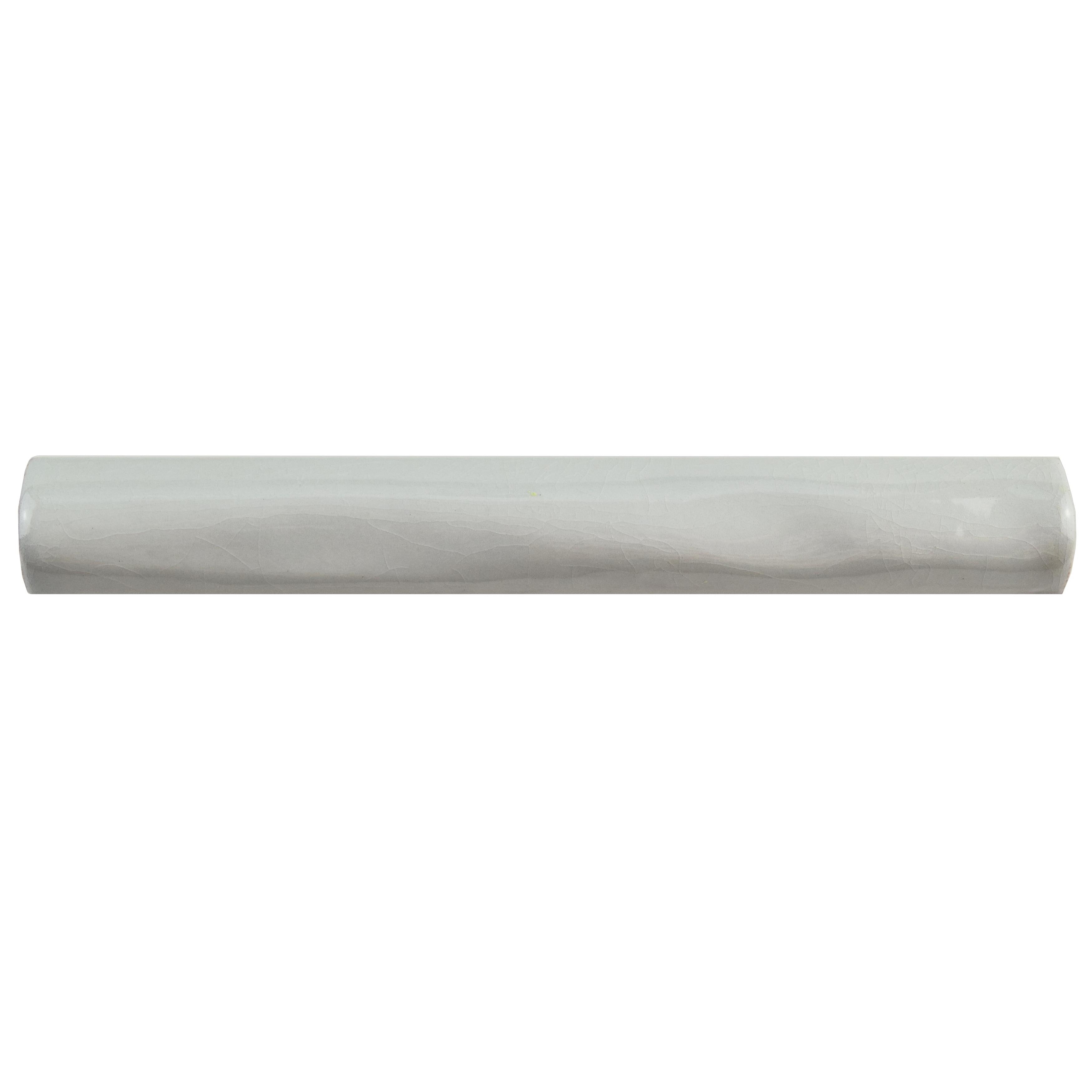 Somertile 0.75X6 Inch Antiguo Gris Oscuro Craquele Ceramic Torelo Trim Wall Tile 8 Tiles