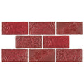 Somertile 3X6 Inch Antiguo Feelings Red Moon Ceramic Wall Tile 32 Tiles 4.38 Sqft. Case