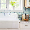 Somertile 3X6 Inch Antiguo Special Agua Marina Ceramic Wall Tile 32 Tiles 4.38 Sqft. Case