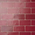 Somertile 3X6 Inch Antiguo Special Red Moon Ceramic Wall Tile 32 Tiles 4.38 Sqft. Case