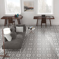 Somertile 9.75 X 9.75 In Art Grey Porcelain Tile 10.76 Sqft. Case