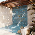 Merola Tile Atelier Oxid Blue 4 1 2 X 9 1 8 Porcelain Floor And Wall Tile