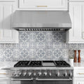 Somertile 17.625X17.625 Inch Pacific Azul Ceramic Floor And Wall Tile 7 Tiles 15.53 Sqft.