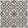 Somertile 17.625X17.625 Inch Tudor Charcoal Brown Ceramic Floor And Wall Tile 5 Tiles 11.02 Sqft.