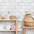 Somertile Biarritz White 3 In. X 6 In. X 9Mm Ceramic Wall Tile 44 Tiles 6.04 Sqft.