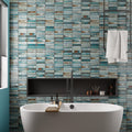 Merola Tile Borealis Aqua 5 7 8 X 11 3 4 Ceramic Wall Tile