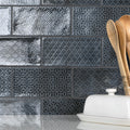 Somertile Camden D Cor Azurro 4X8 Inch Ceramic Wall Tile 50 Tiles 11.9 Sqft. Case