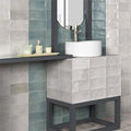 Somertile Camden D Cor Emerald 4X8 Inch Ceramic Wall Tile 50 Tiles 11.9 Sqft. Case