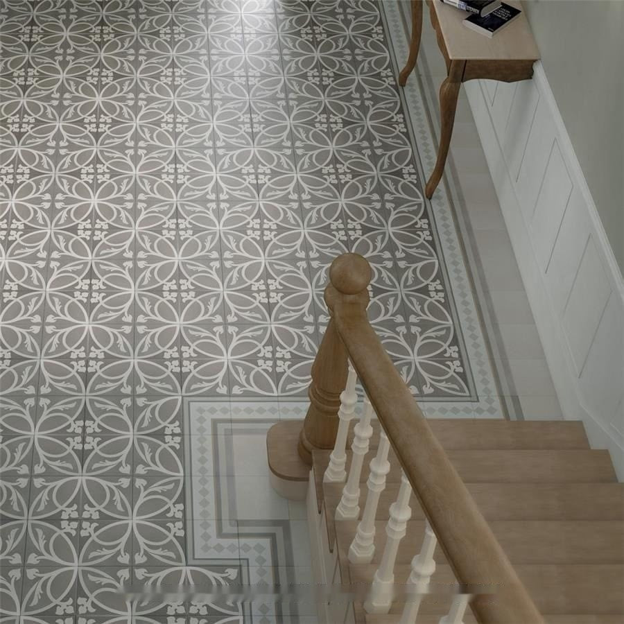 Somertile 7.875X7.875 Inch Piccola Liberty Taupe Porcelain Floor And Wall Tile 25 Tiles 11.46 Sqft.
